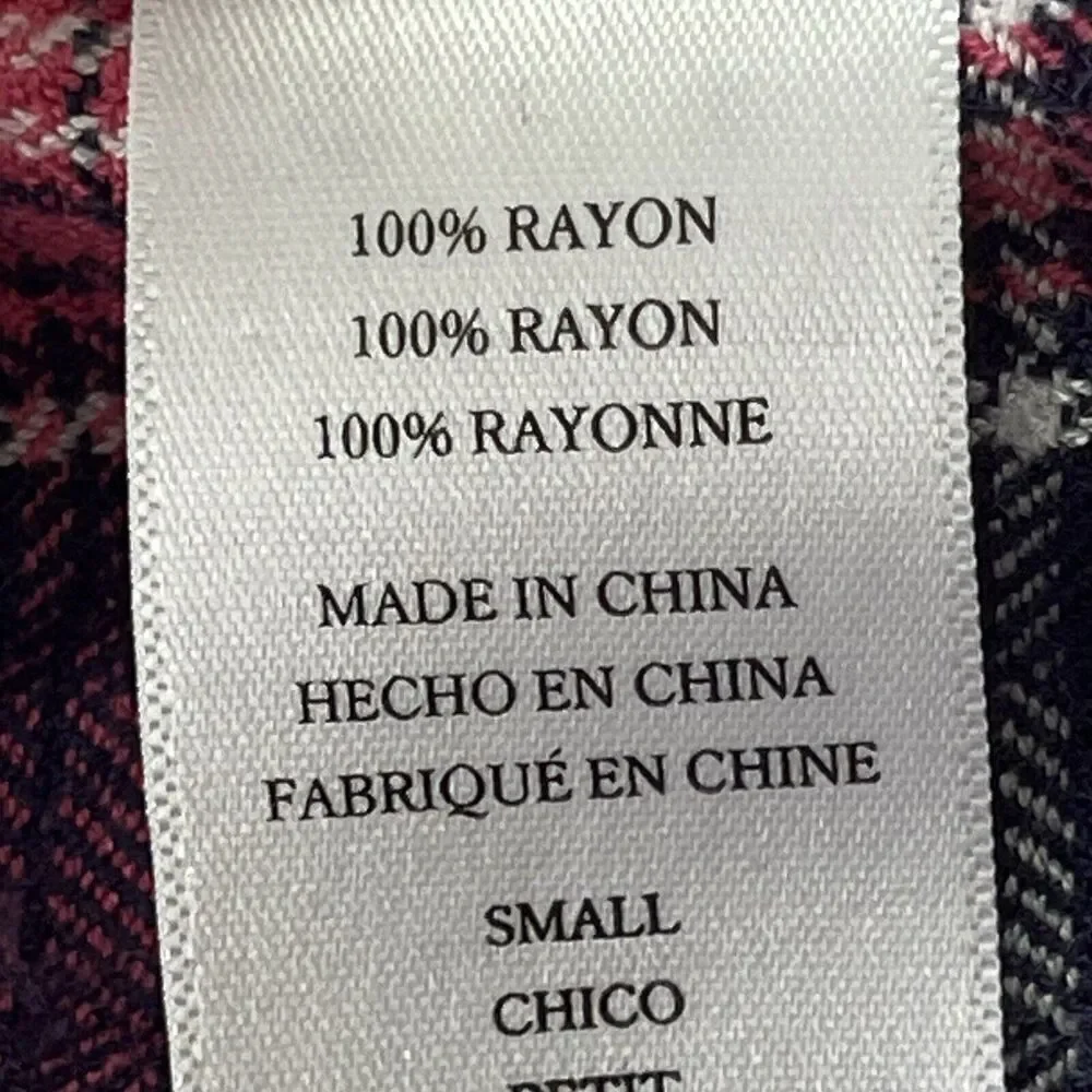 Rails Women’s Size S Hunter Flannel Shirt 100% Cotton Soft Rogue Navy Plaid - Picture 8 of 10